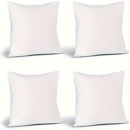 Set of 4 White Throw Pillow Inserts for Bedding, Sofa, and Couch - Decorative Stuffer Pillows for Living Room Home Decor, Perfect for Christmas