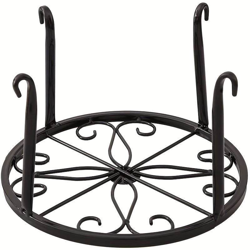 2 heavy duty rustproof iron plant stands for indoor/outdoor use.