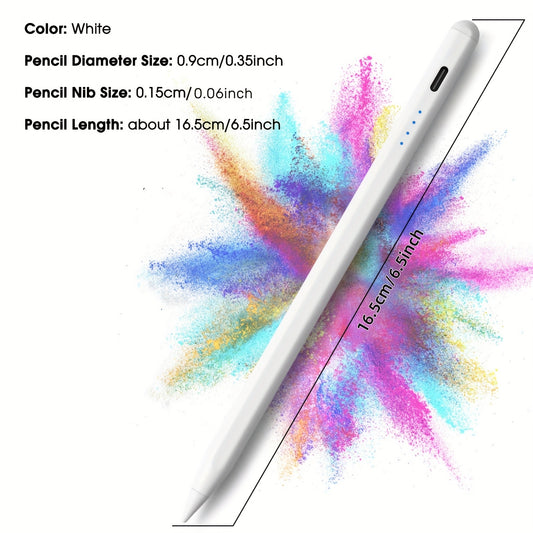 Fast-charging iPad Pencil with Palm Rejection, Tilt Function, and Rechargeable Battery