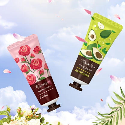 Floral & Fruity Hand Cream Gift Set - 10pcs, Moisturizing Formula with Vitamin E & Glycerin for Dry Hands - Ideal for Women and Girls