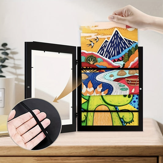 Children's craft kit includes a DIY painting collection box, a magnetic photo frame, and a wall hanging A4 size photo frame.