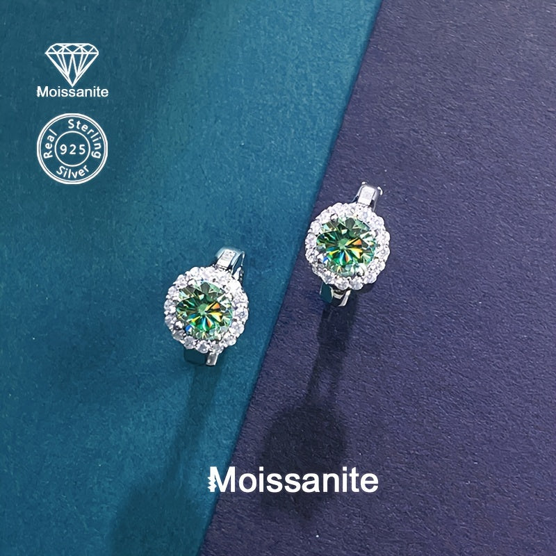 Elegant and luxurious, these 1 Carat Moissanite Earrings feature a stylish design crafted from 925 Sterling Silver. Perfect for fashionable women, these studs are ideal for weddings, banquets, Christmas, and New Year celebrations. A versatile accessory