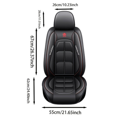 Luxury all-season car seat cushion made of ultra-soft breathable leather.