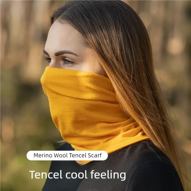 Stay Comfortable Outdoors with our Merino Wool Neck Gaiter - Breathable, Quick-Drying Sun Protection Mask for Outdoor Activities