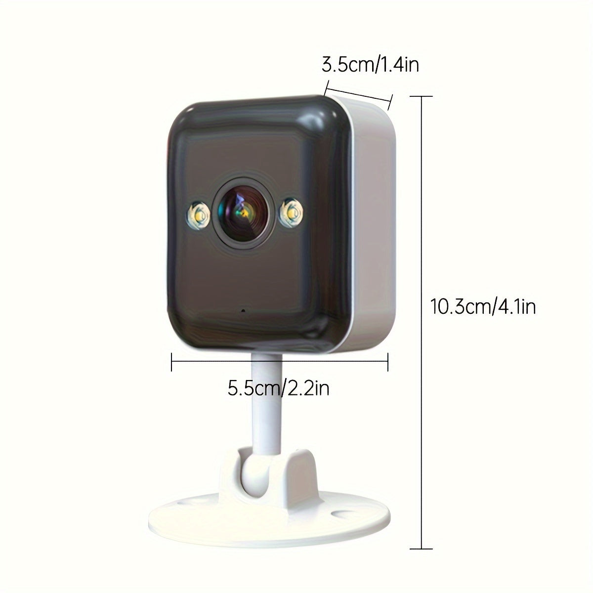 The JOOAN 1pc 1080P Full HD Security Camera features Color Night Vision, Dual-Way Audio, Motion Detection, Built-in AP Hotspot, Mini Indoor/Outdoor Camera, Wall-Mounted design, USB Powered, Compatible with Apple HomeKit, Smartphone Control, 36V Max