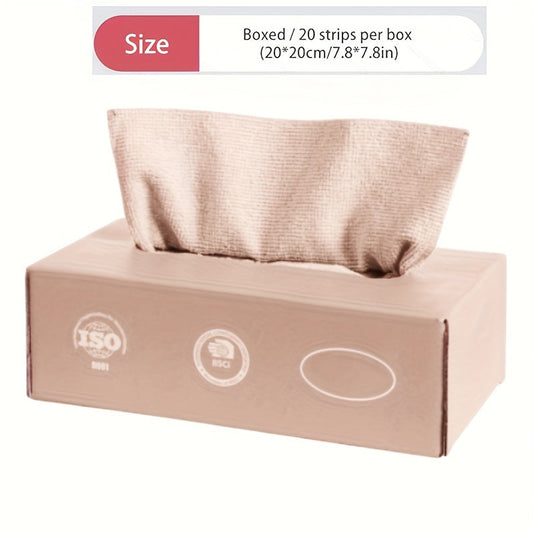 A 20-Pack of Microfiber Cleaning Cloths made of Non-Woven Polyester Fabric - Ideal for Kitchen, Bathroom, Living Room, and Outdoor Use - Absorbent and Resistant to Oil and Water - Multi-Purpose Cleaning Rags.