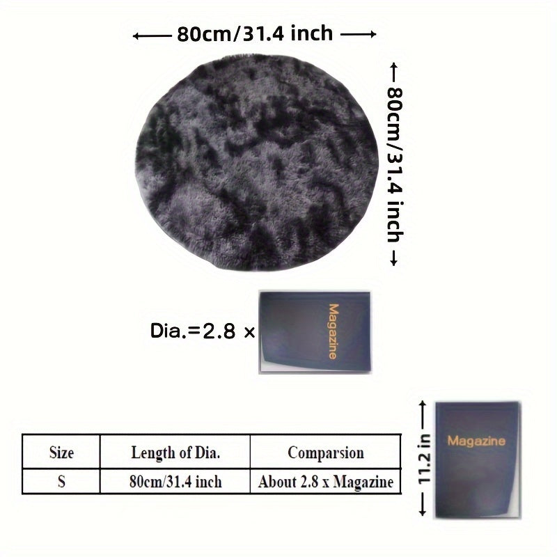 Получите роскошный 1-шт Ultra-Soft Plush Round Mat, разработанный с противоскользящей функцией и машинной стиркой для удобства. Доступен в светло-сером и черно-сером цветах, этот уютный коврик идеально подходит для добавления изящества в вашу спальню.