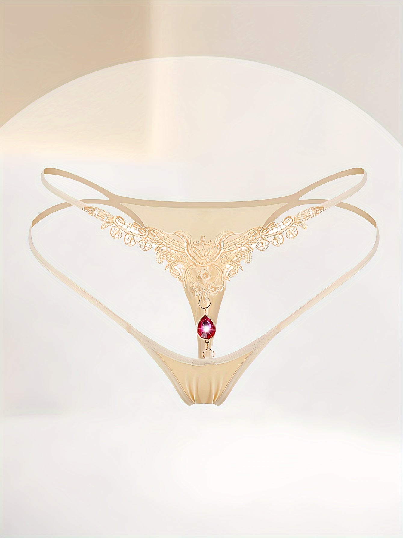 High-end rhinestone thong for girls.