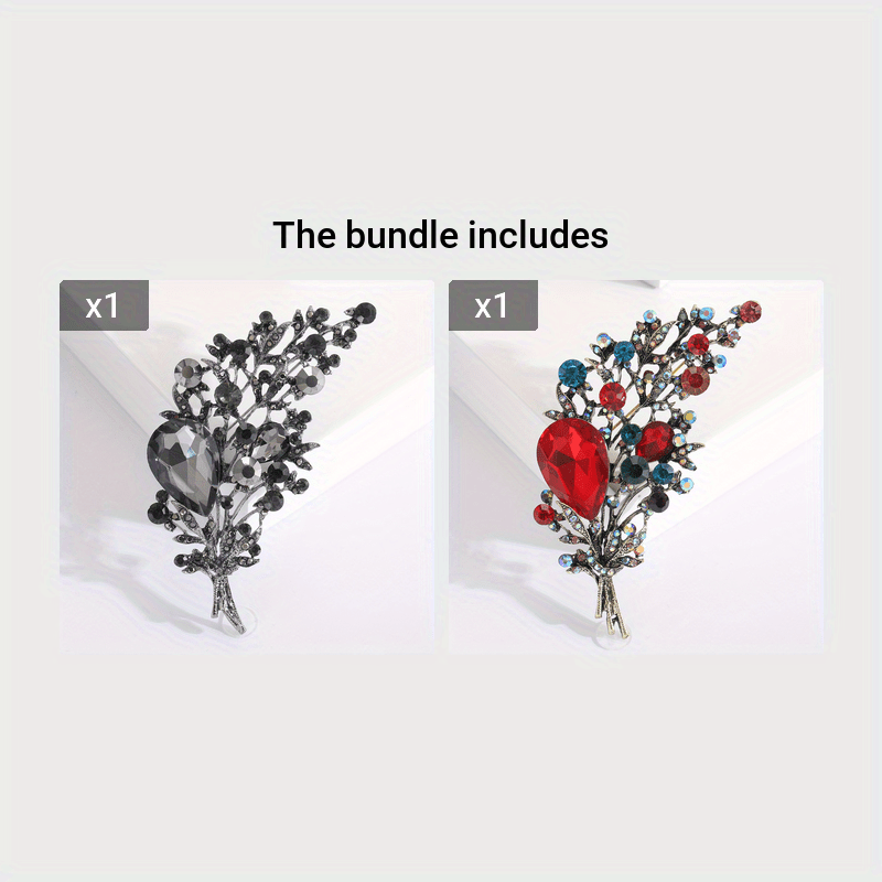 High-quality imitation crystal brooch with luxurious leaf design for women and men. Features exquisite rhinestone details, making it a beautiful and high-end accessory.