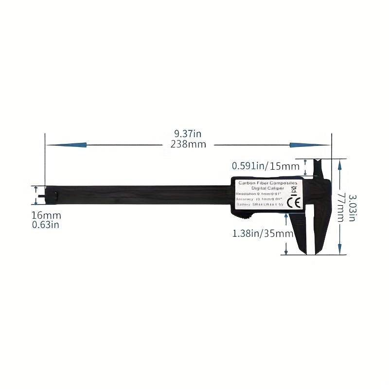 Professional 6-inch LCD digital vernier caliper for precision measuring in industrial settings, with large display and easy-to-read scale.