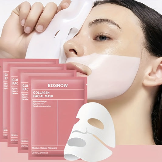 4 BOSNW Real Collagen Deep Masks kollagen, niatsinamid va gialuron kislotasi bilan terini namlaydi, mustahkamlaydi va oziqlantiradi. Barcha teri turlari uchun mos, gippoallergen va ftalatlarsiz, taqdim etadi.