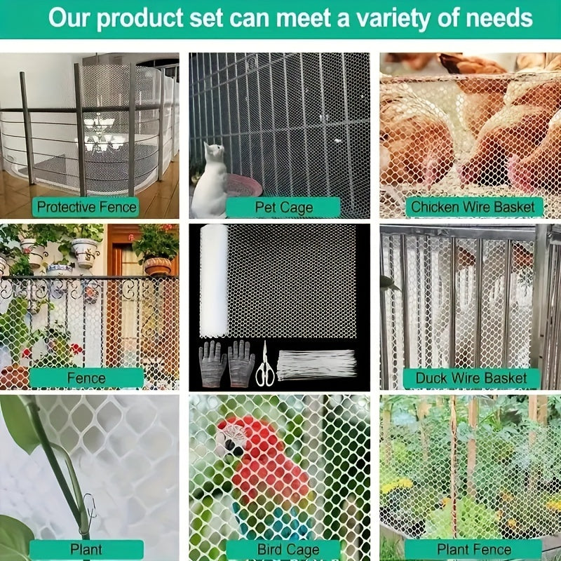 White Hollow Cushion Pet Anti-fall Mesh for Balcony Protection with Agricultural Cultured Fence (Can Be Cut)