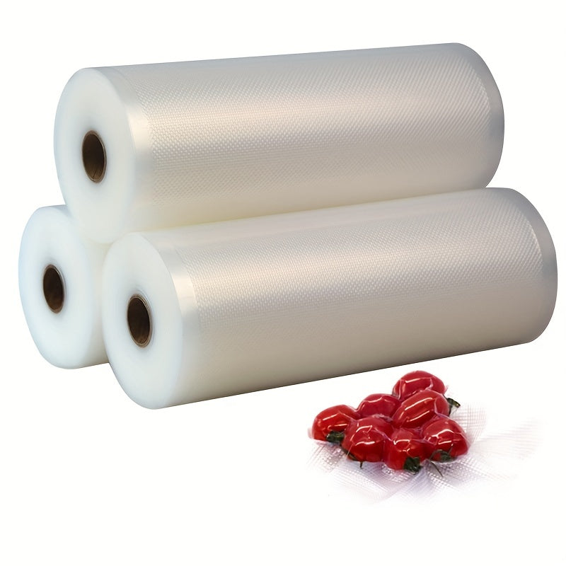 2 Rolls of Vacuum Bags for food preservation, featuring Food Savor bags and vacuum packaging for use with vacuum sealer machines. Also suitable for Sous Vide cooking, these Home Kitchen Supplies include Kitchen Accessories for convenient food storage.