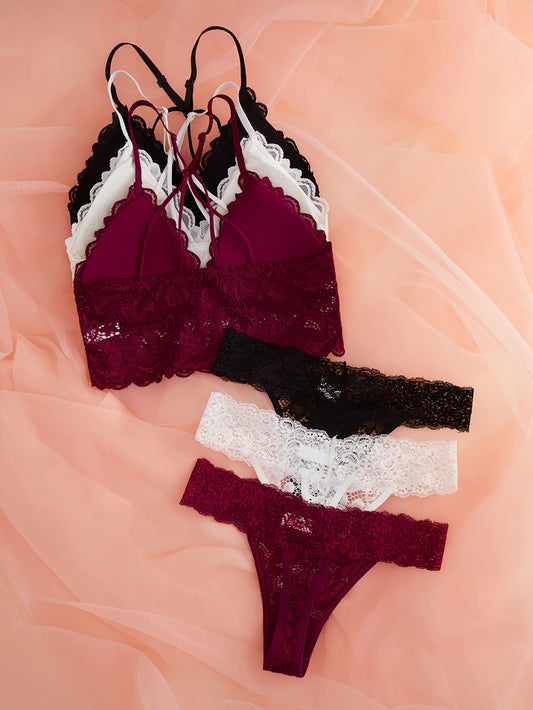 Three-color lingerie set