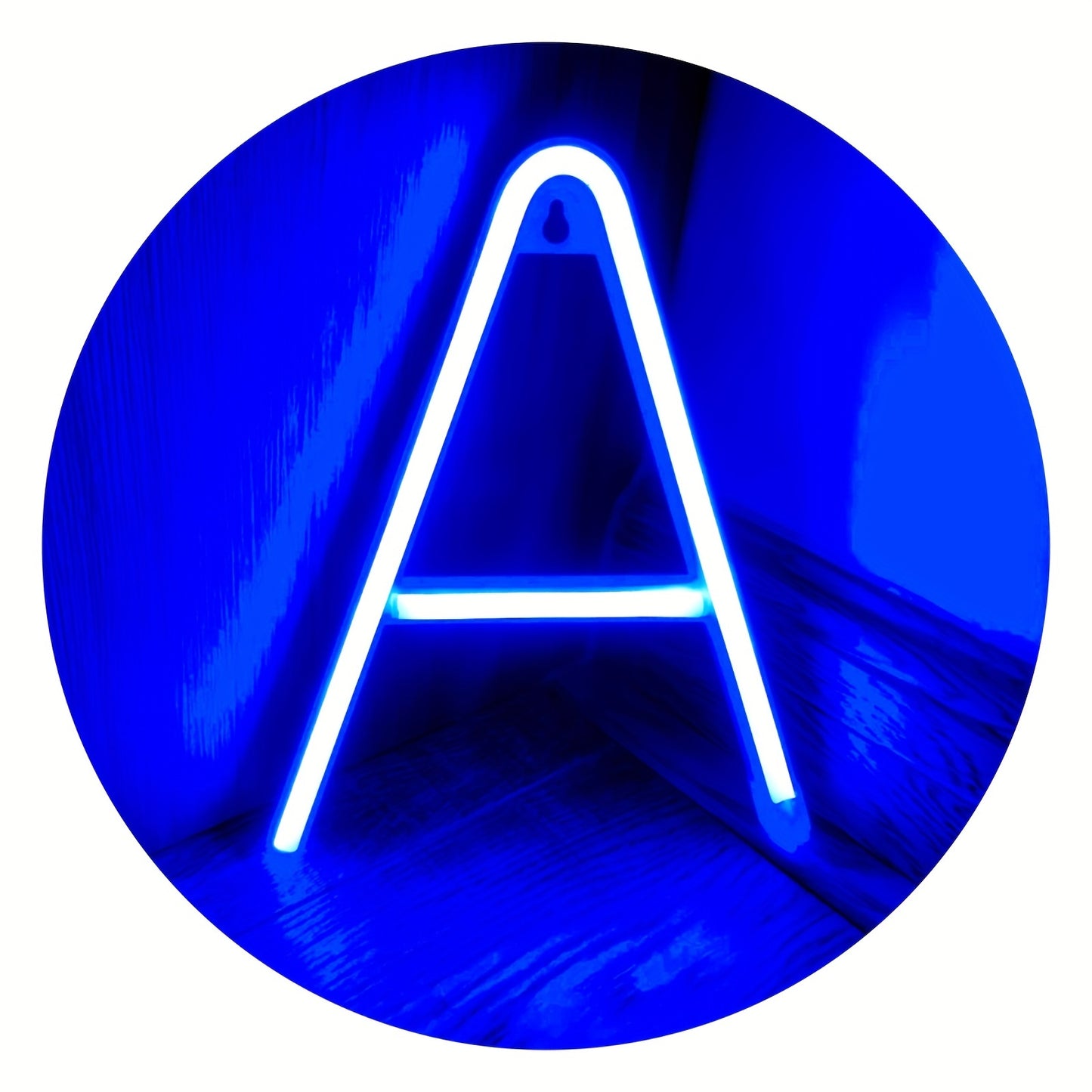 Neon LED letter light sign, powered by USB or batteries, perfect for bedroom decor or special occasions.