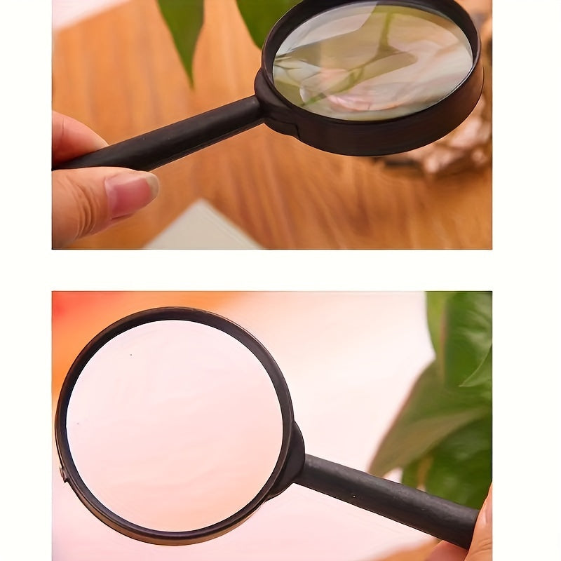 3-Pack Handheld Magnifying Glass Set with 5X Magnification and HD Lens for reading, suitable for seniors, office workers, and students. Portable and uncharged, no need for batteries.