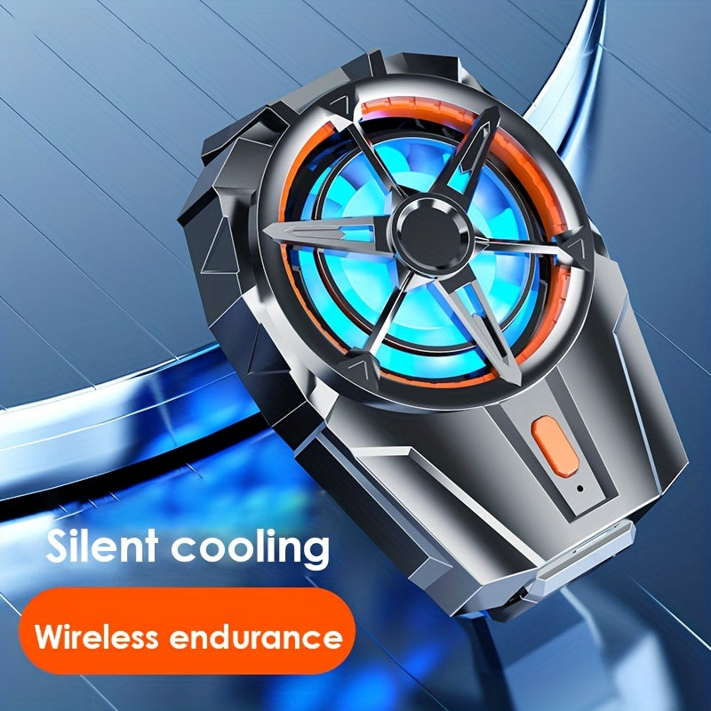 New X52 Cooling Fans for mobile phone with rechargeable battery, silent operation, three-speed adjustable gaming radiator.