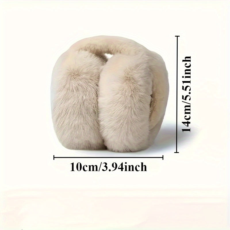 Winter earmuffs for women made of cozy fleece - can be adjusted and folded, providing a windproof, stretchy fit for casual wear and outdoor activities.