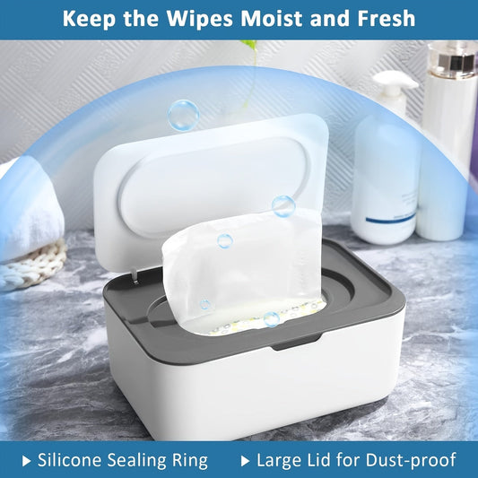 A wipe dispenser designed for adults that holds wipes and keeps them fresh. This refillable container allows for easy one-handed operation with a non-slip design. The pouch case opens and closes easily, making it a perfect gift for Christmas, Halloween