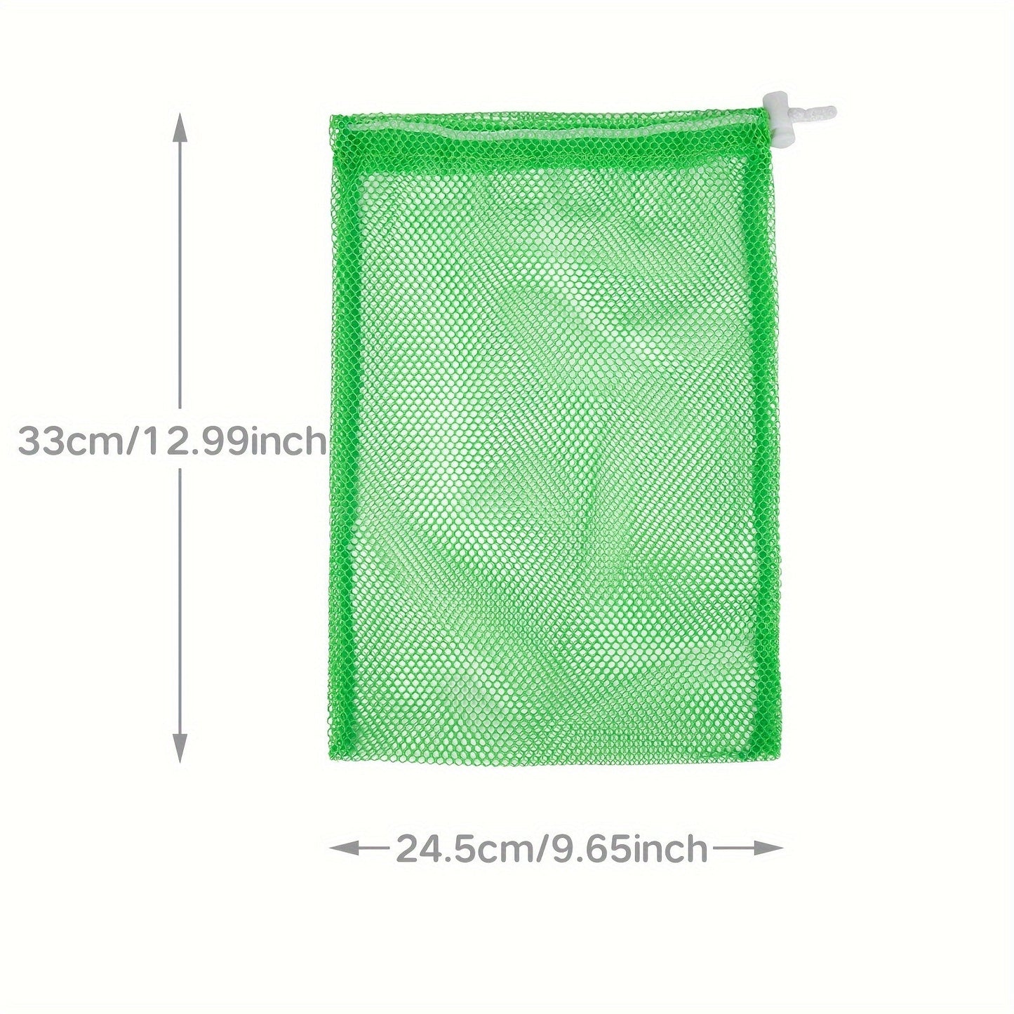 Mesh produce bags that are reusable and ideal for keeping fruits and vegetables organized.