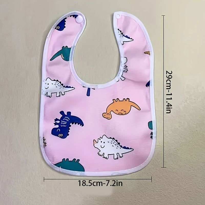 6 pieces of soft velvet waterproof bibs with adorable cartoon designs, u-shaped for drool and feeding for toddlers - ideal present for Easter, Thanksgiving, Christmas, Halloween. Made with crystal velvet, perfect for home dining.