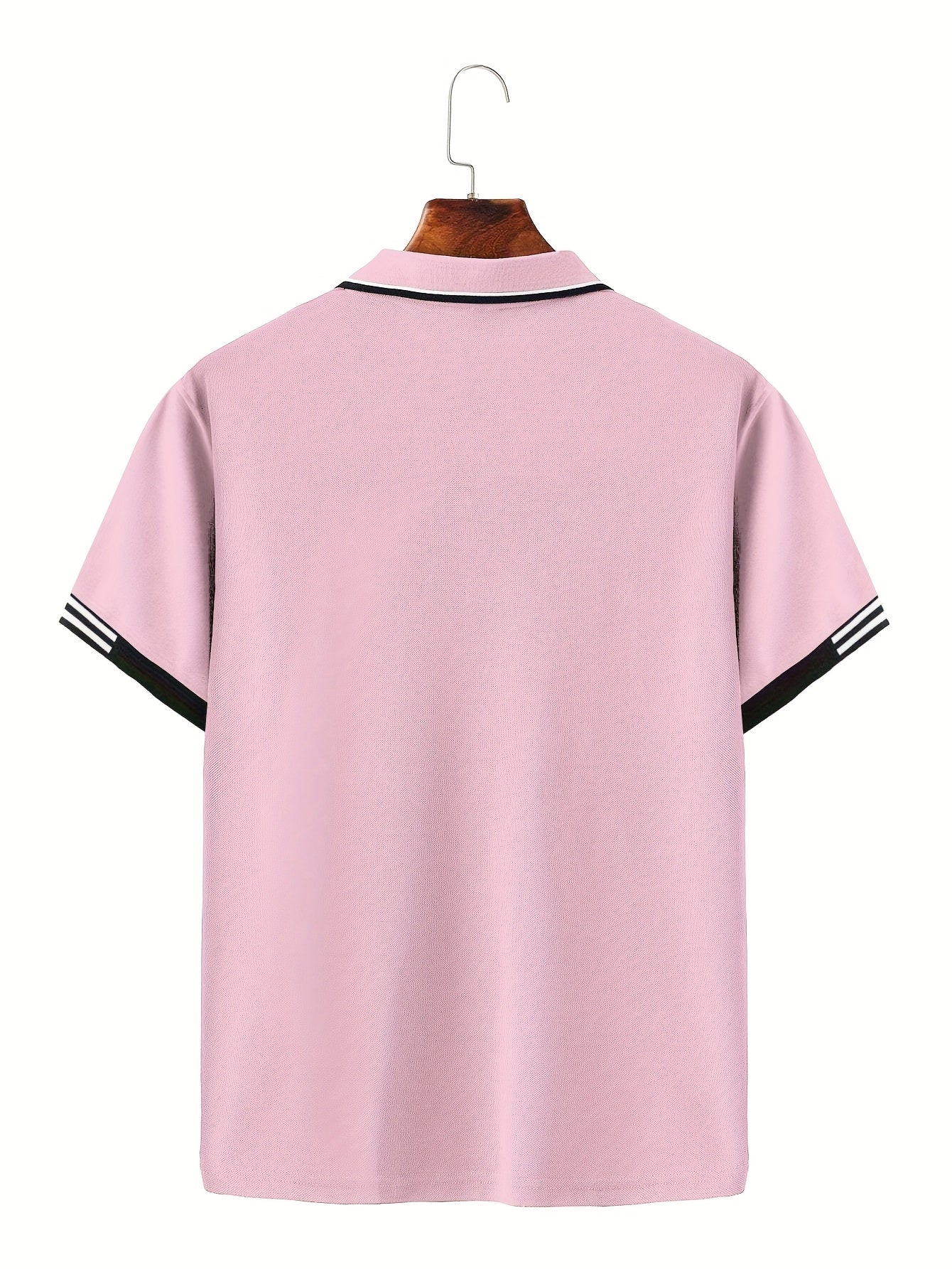 Men's striped polo shirt, comfortable and breathable casual style.