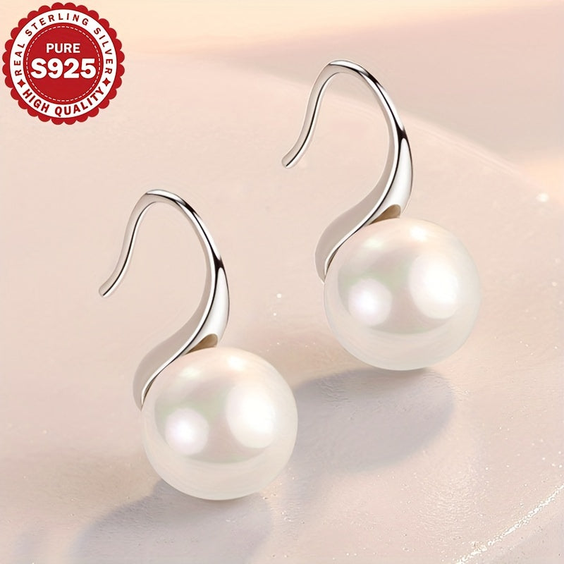 Jewelry featuring 925 Sterling Silver and Natural Freshwater Pearls in Hypoallergenic Ear Hooks