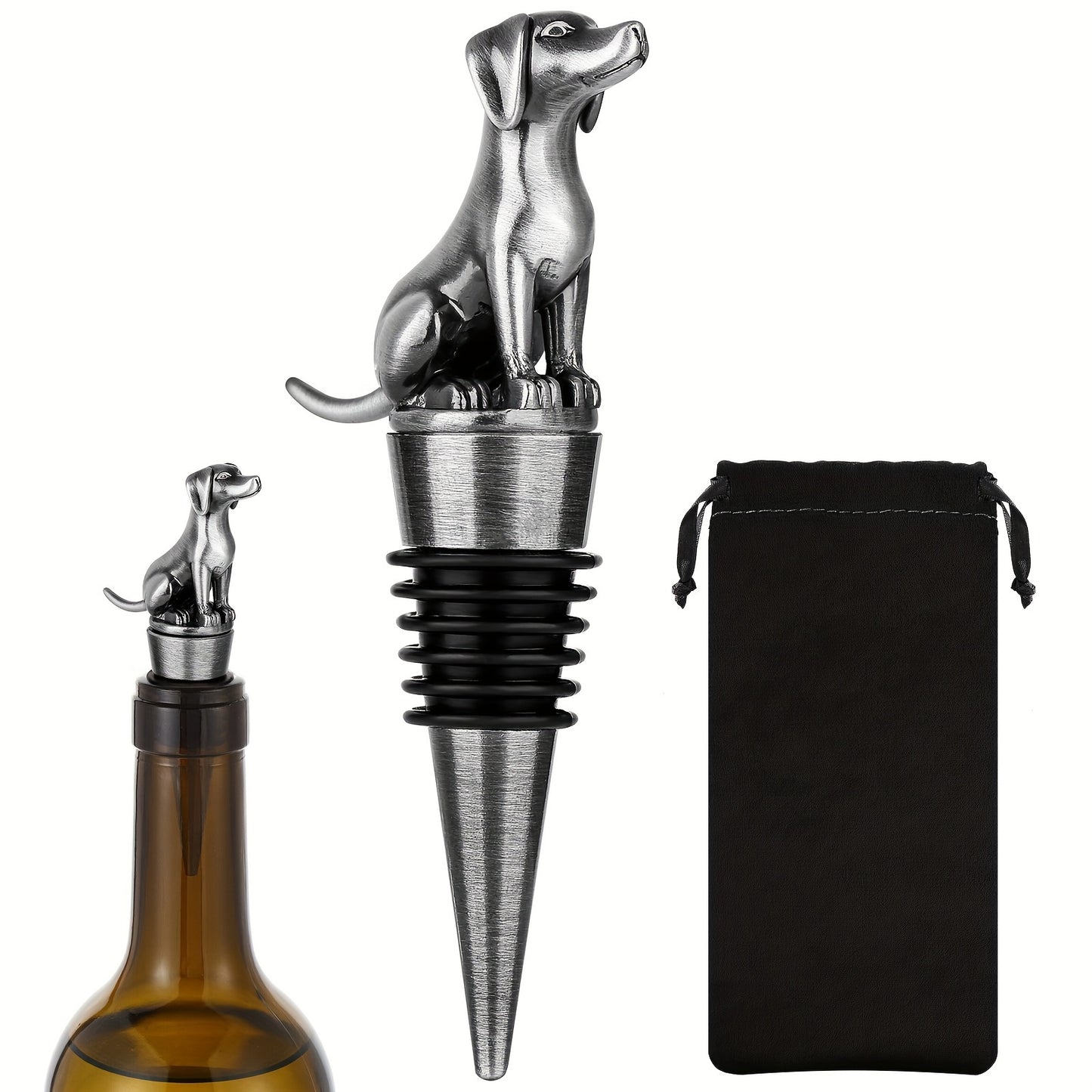 Labrador Retriever Dog Wine Stopper, Ideal for Men and Dog Lovers, Perfect for Christmas and Father's Day Gifts