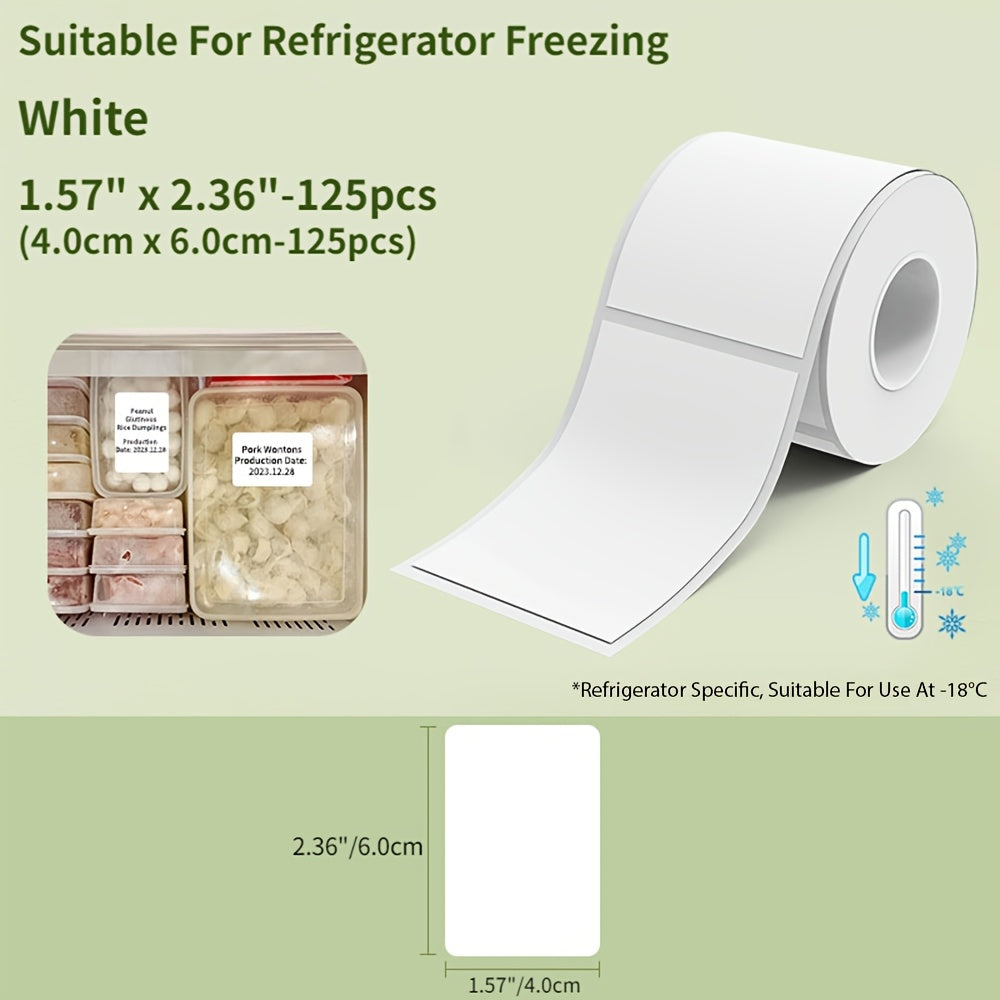 NIIMBOT Frozen Label Sticker Roll is waterproof, oil-proof, and low temperature resistant up to -18°C. It is easy to peel with no residue, made from long-lasting thermal paper for