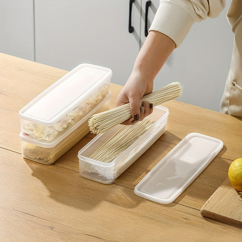 BPA-Free Polypropylene Food Storage Containers Set with Lids - Perfect for Storing Pasta, Deli Meats, and Grains in the Fridge - Clear Boxes for Organizing and Saving Space in the Kitchen