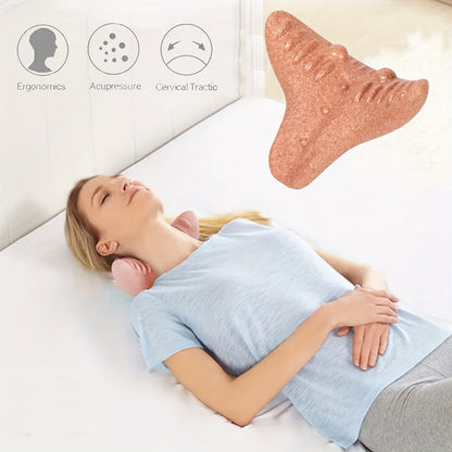 EPP Cervical Spine Traction Pillow for Relief of Neck Pain, Muscle Massage, and Posture Correction - Lightweight, Ergonomic Neck Stretcher for Headache, Neck Rehabilitation, and Shoulder