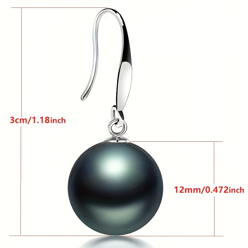 Give the gift of elegance with these stunning S925 Sterling Silver earrings featuring large natural green pearls measuring 12mm. Perfect for your daughter, girlfriend, wife, mother, or friends, these earrings are ideal for any occasion, from parties and