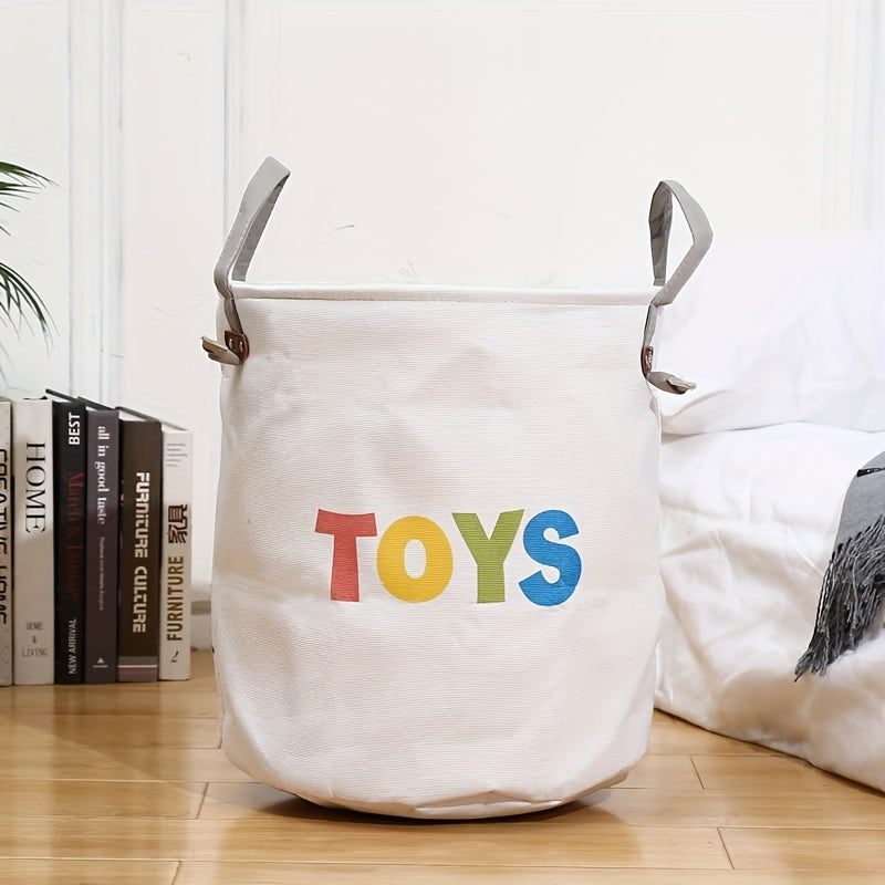 Pet Toy Storage Bag, Folding Fabric Basket for Room or Bedroom, can also be used to store dirty clothes or organize clothes.