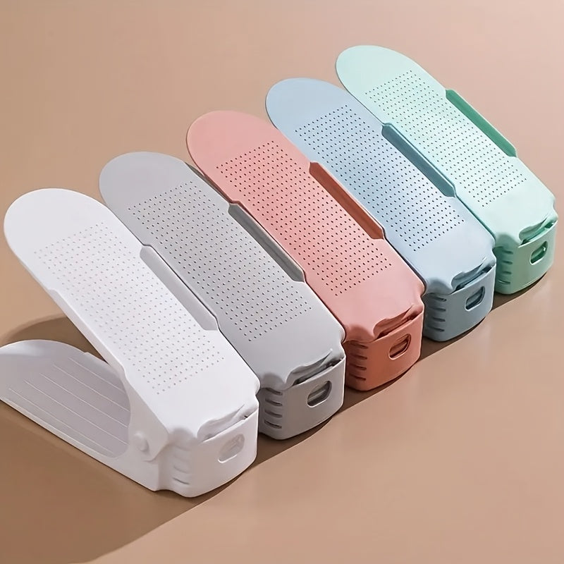 Adjustable Plastic Shoe Rack Storage Box with 1, 5, 10, 14, or 18pcs Capacity. Space-Saving Layered Design, Simple Assembly and Cleaning. Available in Multiple Colors, Perfect for Christmas and Everyday Gift Giving.