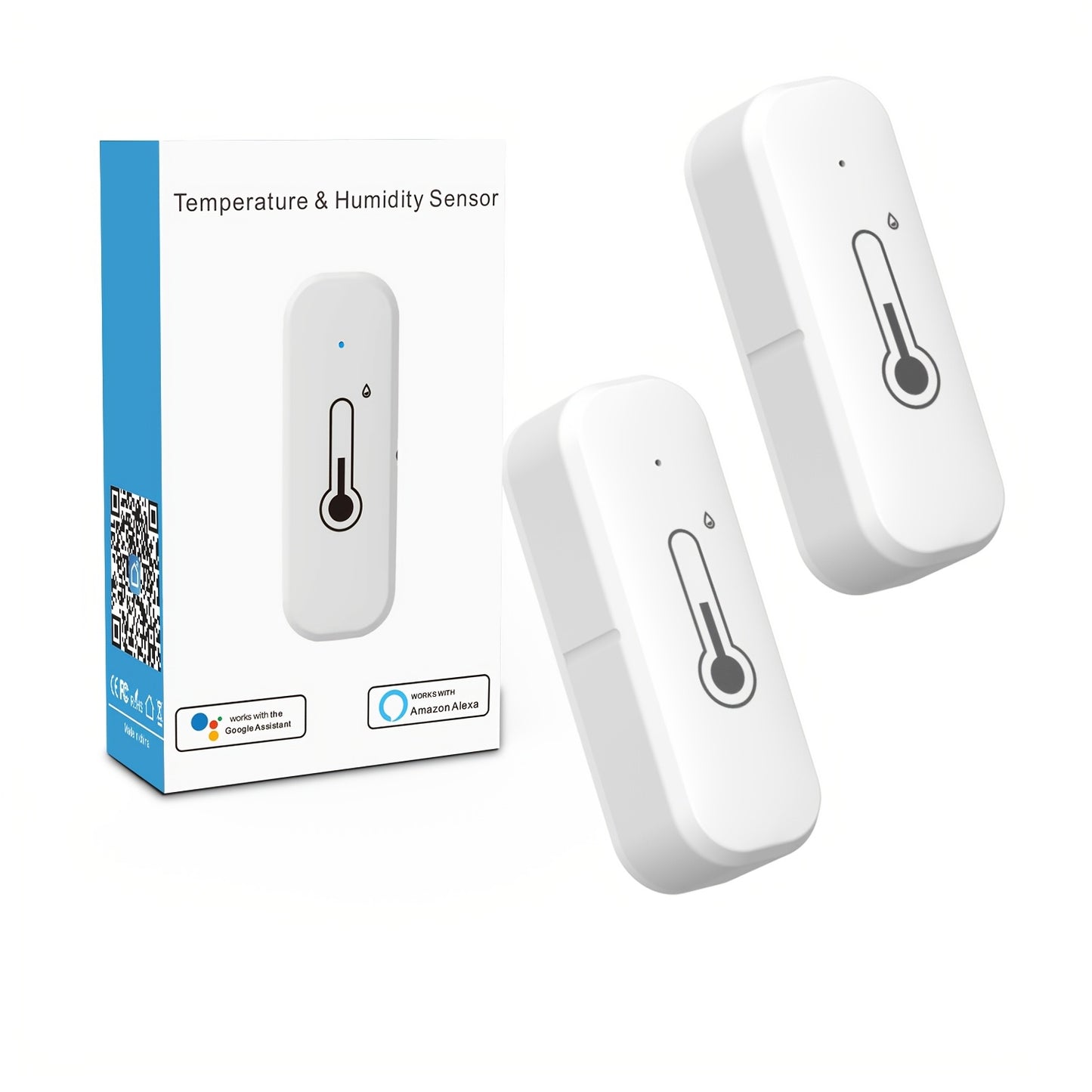 Ambient Tracker: Smart sensor for temperature & humidity, with easy installation, Wi-Fi connectivity, voice control, and high precision for home comfort.