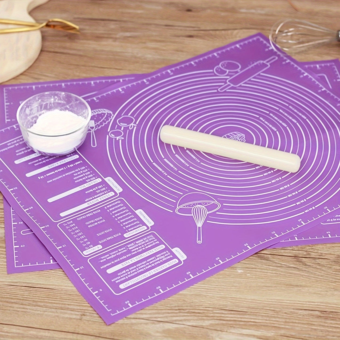 One piece of Non-Stick Baking Mat for Rolling Dough, Perfect for Home Kitchens