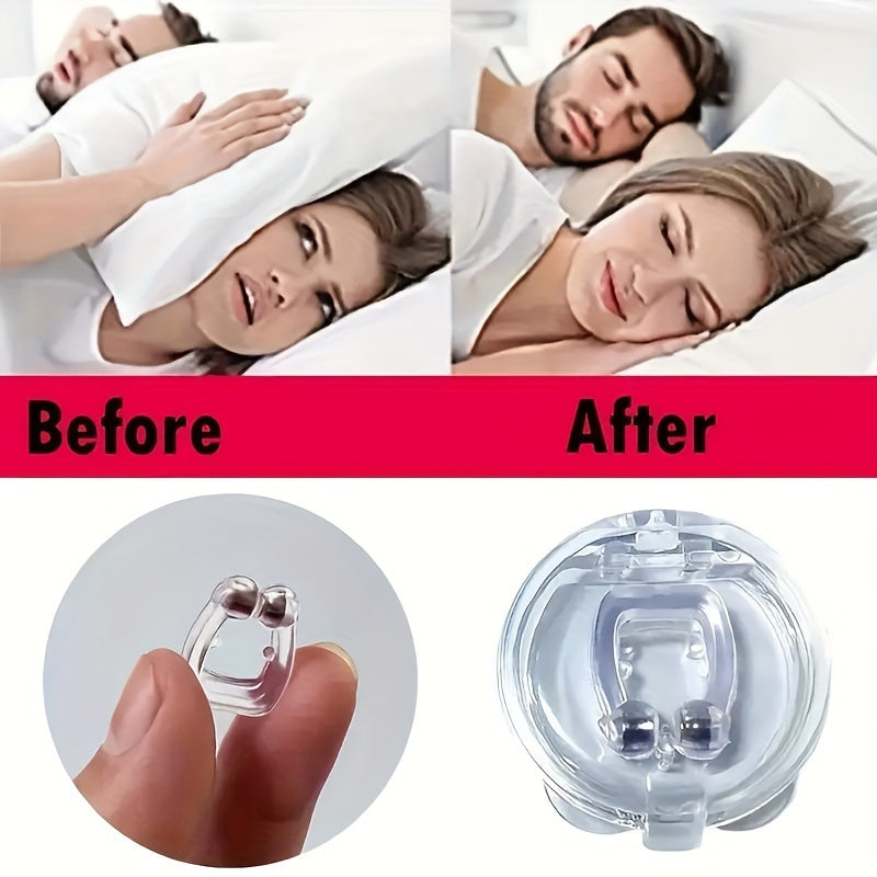 4pcs Anti-Snoring Nose Clips with Independent Packaging for Better Breathing