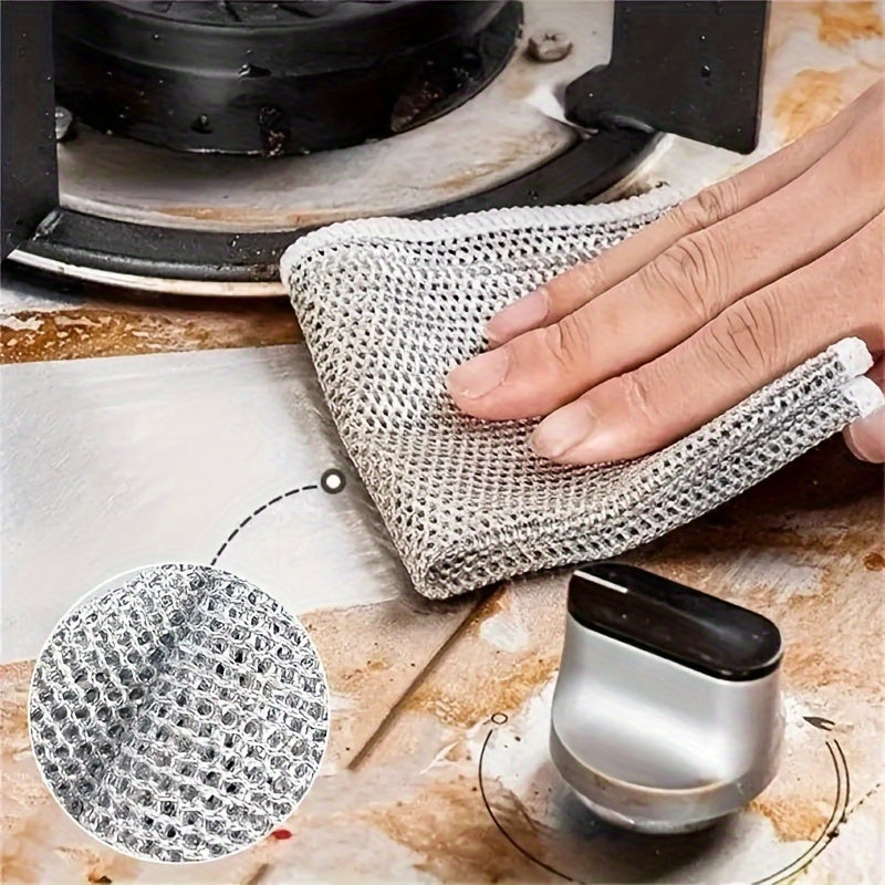 The Ultra-Soft Microfiber Kitchen Scrub Sponges come in a convenient 30-pack, featuring reusable non-scratch stainless steel pads perfect for dishes and cookware. These dual-use sponges are ideal for wet and dry cleaning, and are easy to rinse. With a