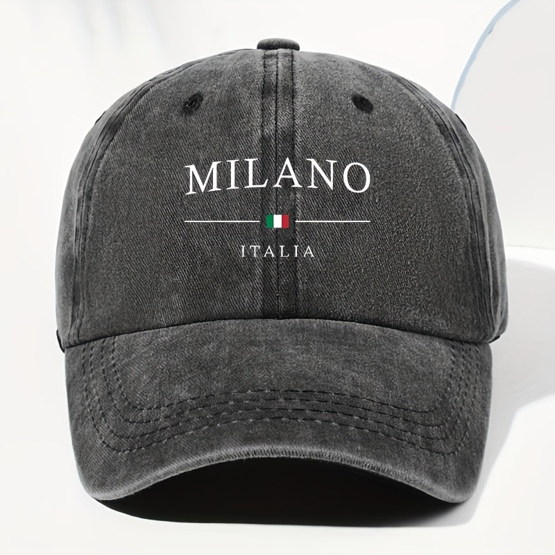 MILANO Fashion Printed Breathable Baseball Cap, Vintage Dad Hat