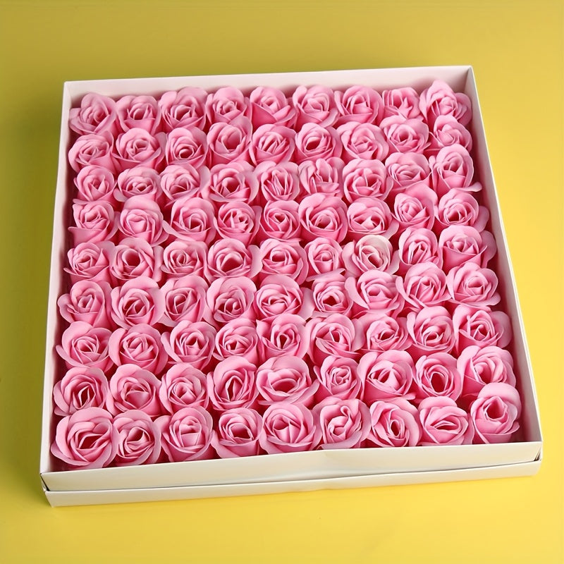 Box of 81 everlasting roses, ideal for Valentine's Day gifts, wedding decorations, anniversary presents, home decor, and enhancing photos.