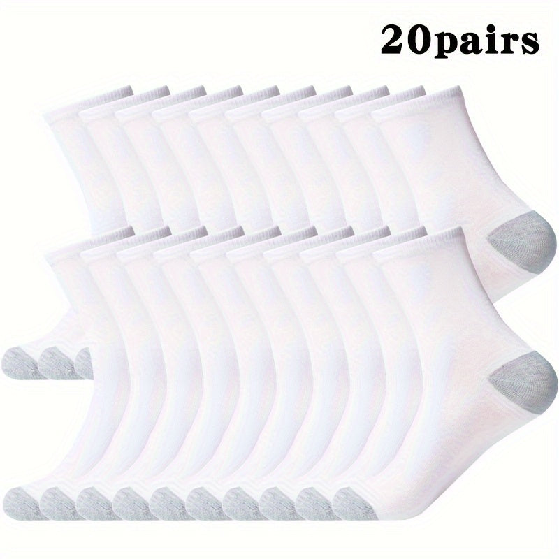 20/30/50 Pairs of Men's Colorful Long Socks, Stylish and Comfortable