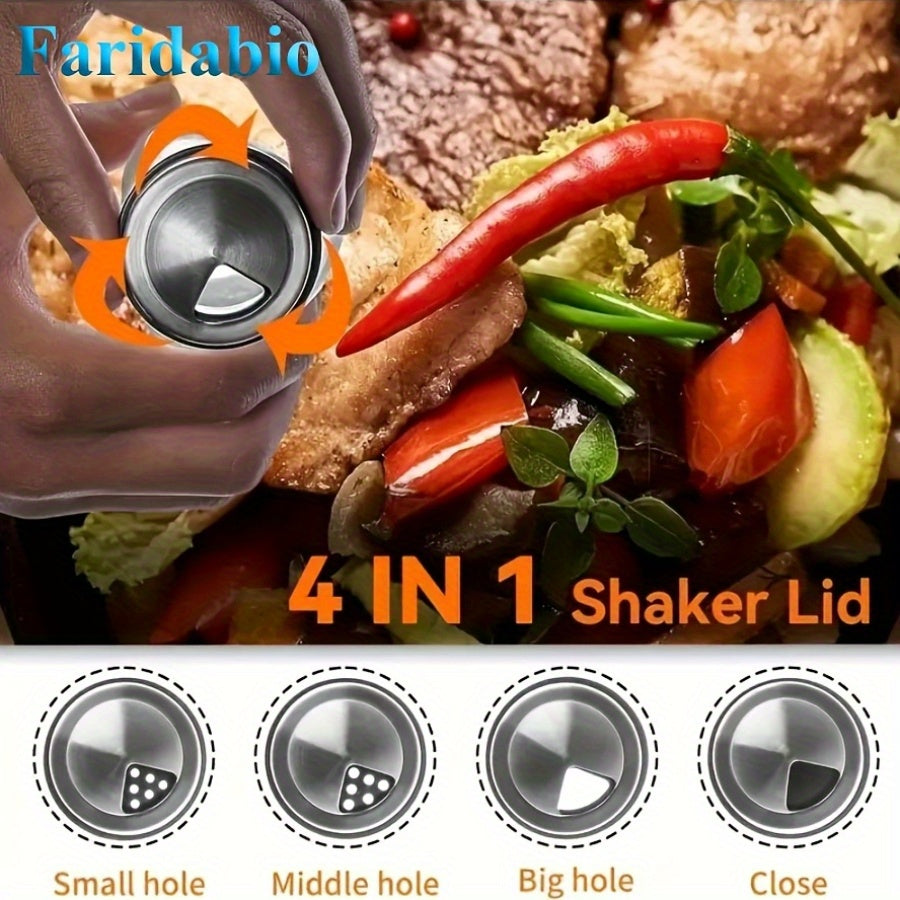 7pc Swivel Base Spice Shakers with Salt, Pepper, and Sugar - Ideal for kitchen storage and organization