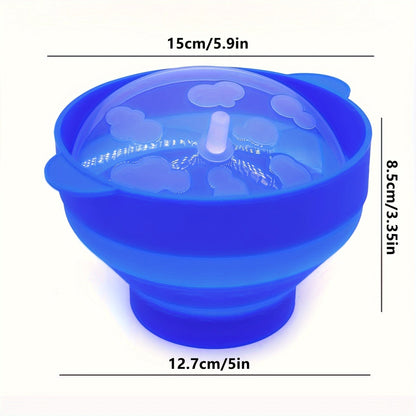 1-Piece BPA-Free Small Size Microwave Popcorn Bucket with Foldable Bowl, Ideal for One Person, Perfect for Kitchen & Dining