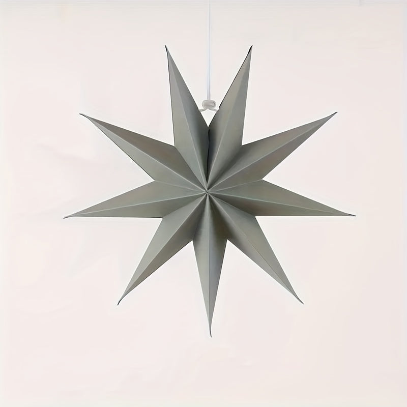 Christmas Nine-pointed Star Party Decorations, Suitable for Weddings, Birthdays, Shopping Malls, Festivals, and Origami Pendants. Available in 1, 3, 5, or 9 pieces.