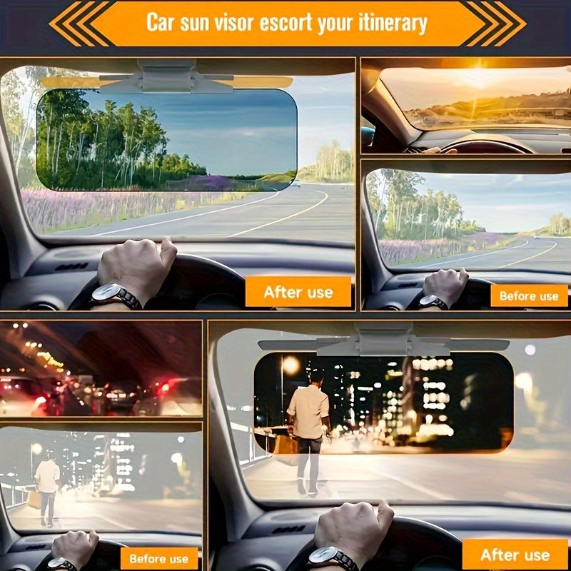 Universal day and night anti-glare visor for drivers