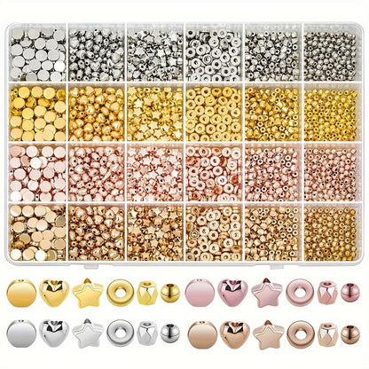 Set of 2260 Irregular Shaped CCB Spacer Beads, Perfect for Enhancing Necklaces, Bracelets, and Keychain Jewelry