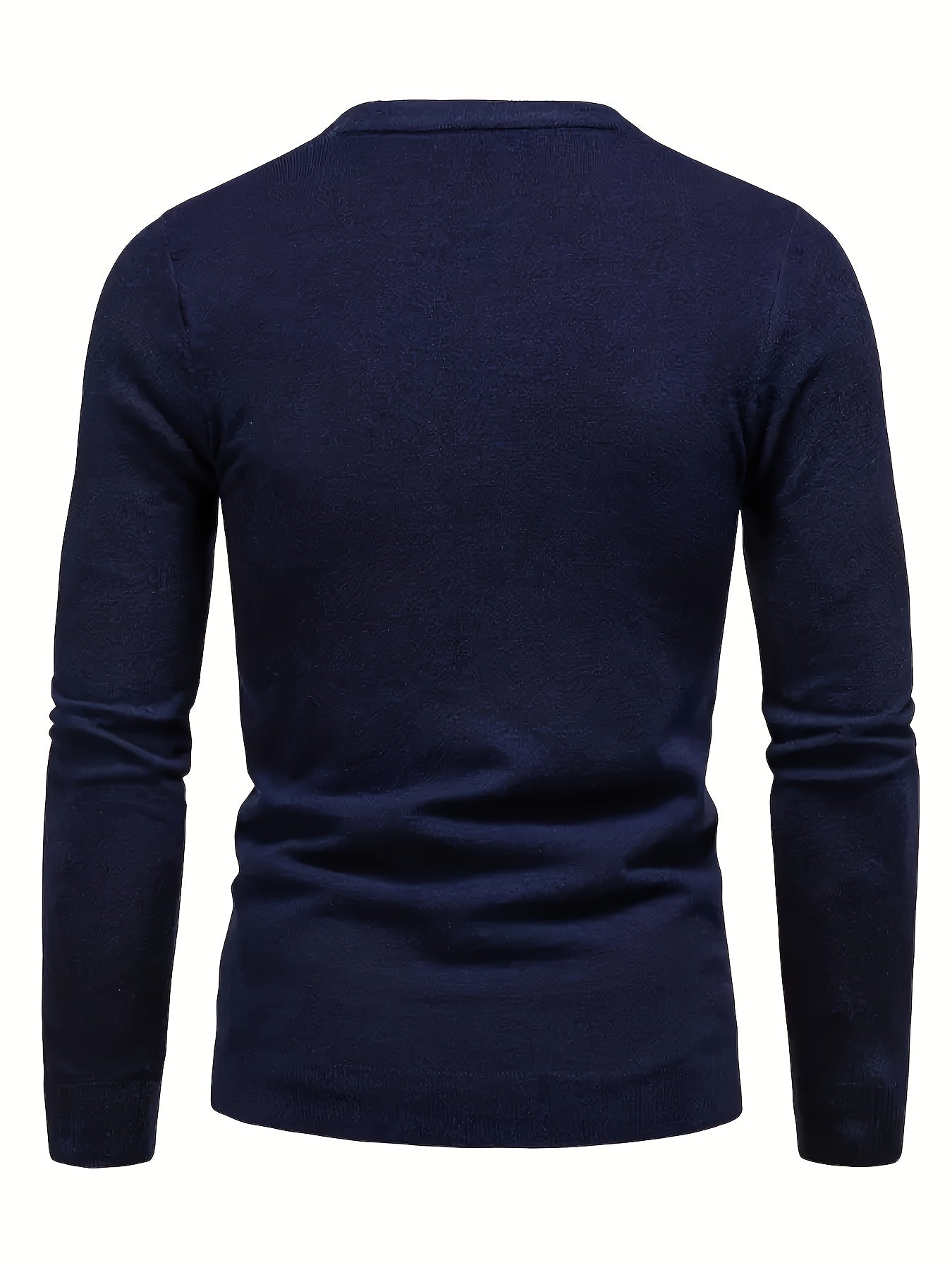 Men's geometric pattern crew neck sweater, long sleeve, regular fit, made of 42% acrylic, 28% polyamide, and 30% polyester. Suitable for all seasons.