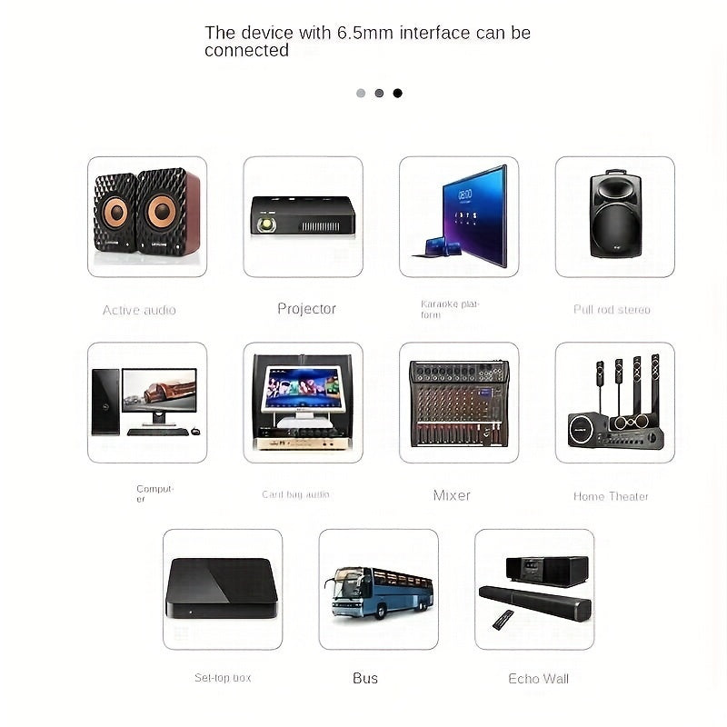 Dynamic Wired Microphone Trolley with 6.5mm Plug for Karaoke and Conferences