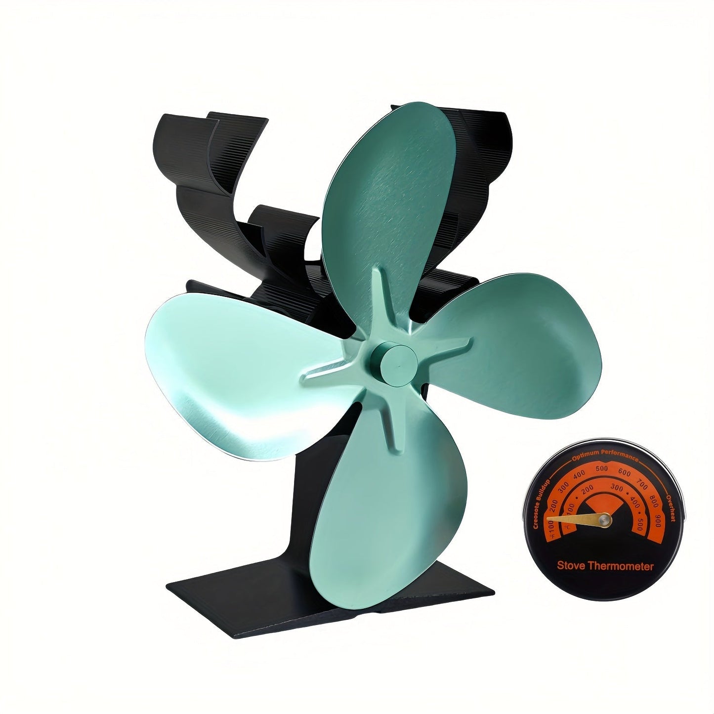 New and Improved Antler Design Single Piece and Set of 4 Hot Power Stove Fans. Original Wood Burner Silent Fan Heater for Home Mini Fireplace. High Efficiency Heat Distributor.