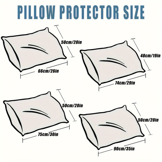 Waterproof Cushion Cover Pillowcase Set of 2 (core not included) - Designed for Pillows - Outer Cover Features Breathable TPU Treatment, Hypoallergenic White Zipper Pillow Protectors